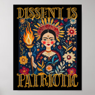 Dissens ist patriotisch subtiler politischer Prote Poster