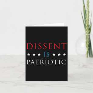 Dissent is Patriotic Shirt USSA Political Residenc Karte