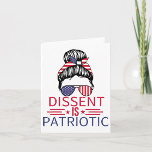 Dissent ist Patriotic Messy Bun 4. Juli Usa Fla Karte