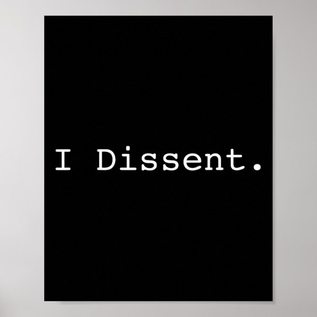 Dissent Pro Choice Feminist Poster (Vorne)