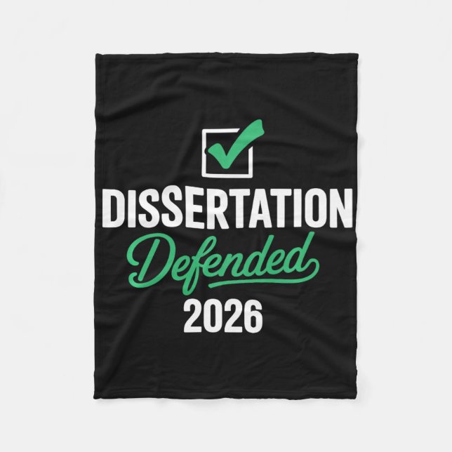 Dissertation 2026 für PhD Edd Doktortitel verteidi Fleecedecke (Vorderseite)