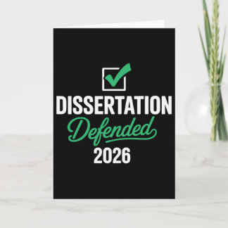 Dissertation 2026 Für Phd Edd Doktortitel verteidi Karte