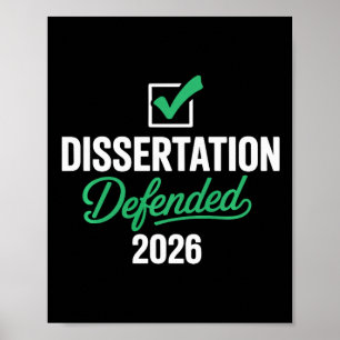 Dissertation 2026 Für Phd Edd Doktortitel verteidi Poster