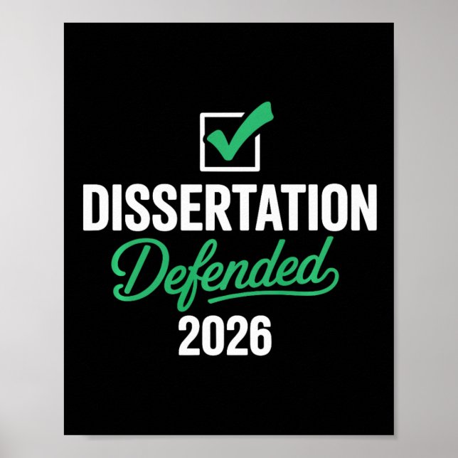 Dissertation 2026 Für Phd Edd Doktortitel verteidi Poster (Vorne)