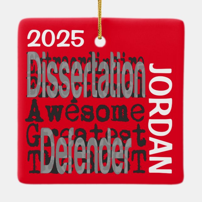 Dissertation Defender Extraordinaire CUSTOM Keramikornament (Rückseite)