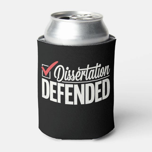 Dissertation verteidigter Doktortitel Abschluss Dosenkühler (Kanne Vorderseite)