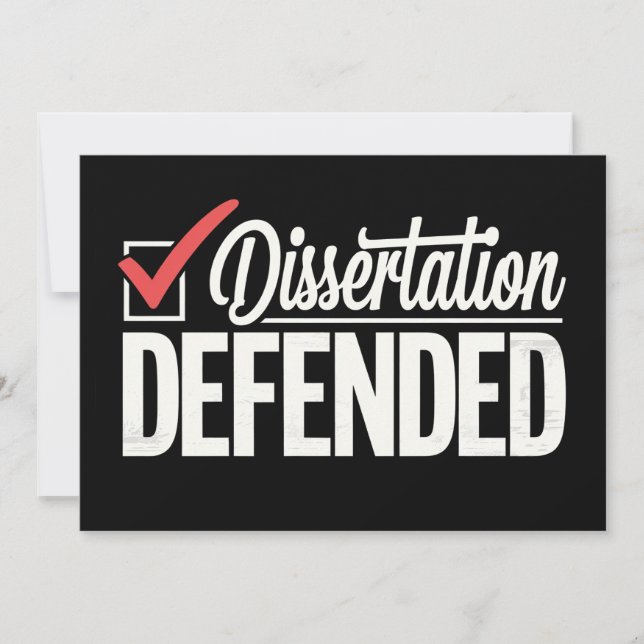 Dissertation verteidigter Doktortitel Abschluss Einladung (Vorderseite)