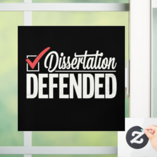 Dissertation verteidigter Doktortitel Abschluss Fensteraufkleber