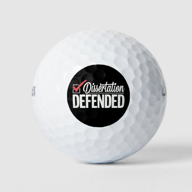 Dissertation verteidigter Doktortitel Abschluss Golfball (Vorderseite)