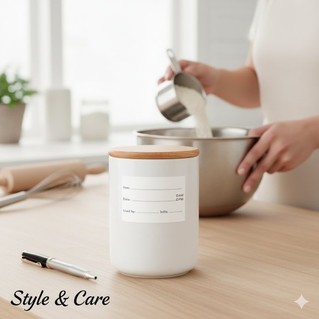 Dissolvable Food Labels for Home and Kitchen Lebensmitteletikett (Dissolvable Food Labels for Home and Kitchen)