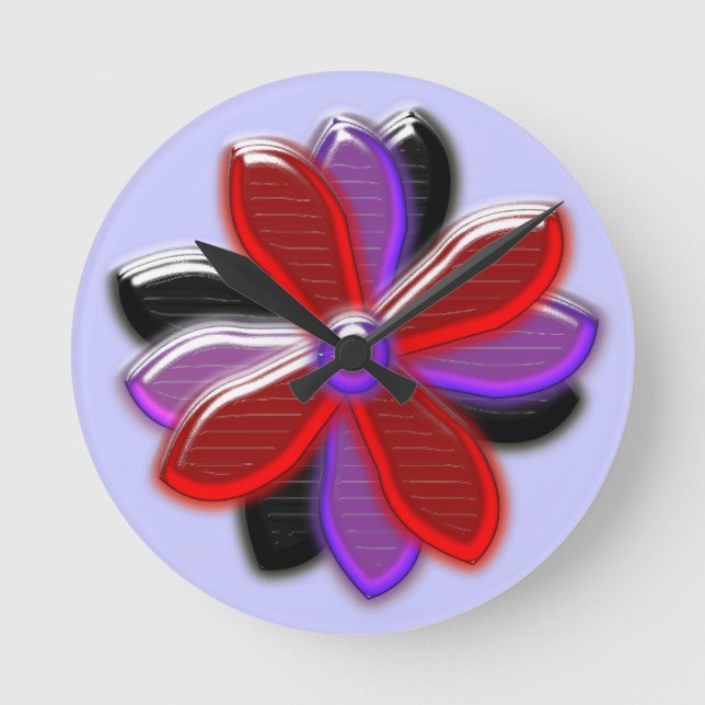 Dissy Blume Wall Clock Runde Wanduhr (Vorderseite)
