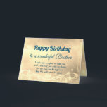 Distance Happy Birthday Brother Card Karte<br><div class="desc">Luxus Gold Distance Glückwunsch Geburtstag Bruder personalisierte Grußkarte.</div>
