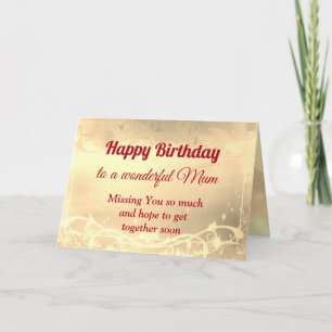 Distance Happy Birthday Mum Card Karte