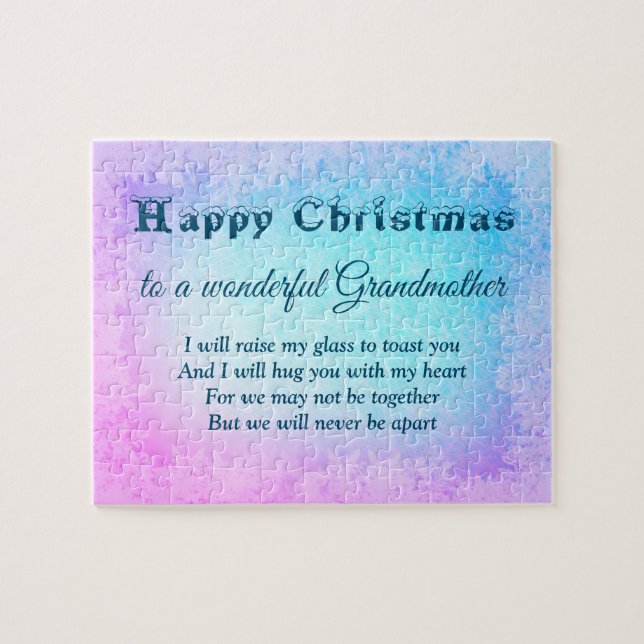 Distance Happy Christmas 2020 Großmutter Puzzle (Horizontal)