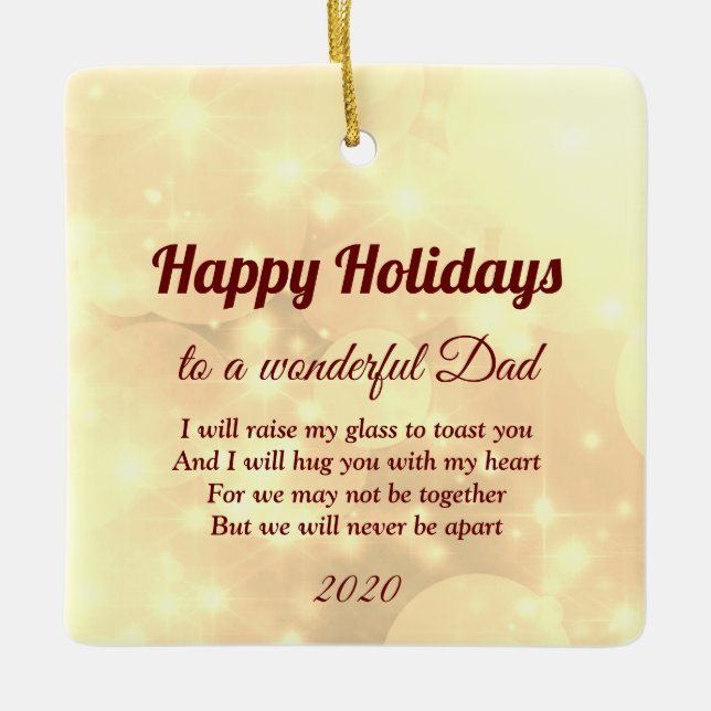 Distance Happy Vater Keramikornament (Vorderseite)