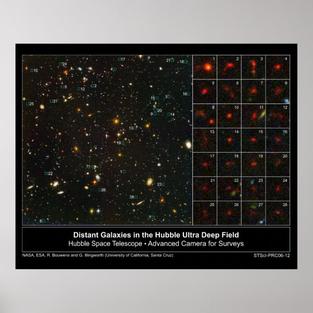 DistantGalaxienInUltraDeepField-20 Poster (Vorne)