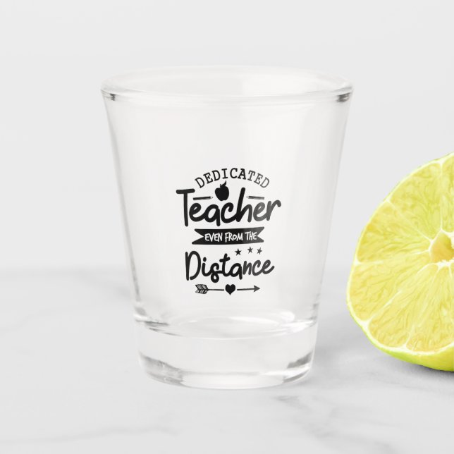 Distanz des Lehrers Schnapsglas (Vorderseite)
