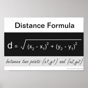 Distanz Formel Math Poster