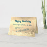 Distanz glücklich Geburtstagsmutter in Law Card Karte<br><div class="desc">Luxury Gold Distance glücklich Geburtstagsmutter in der personalisierten Grußkarte Recht.</div>