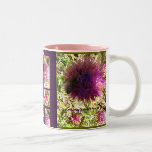Distel-Bienen-Tasse Zweifarbige Tasse