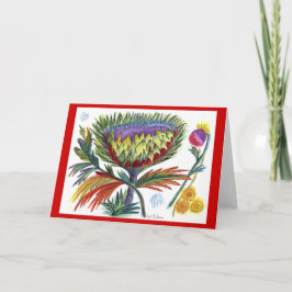 Distel-Feiertags-Gruß Feiertagskarte