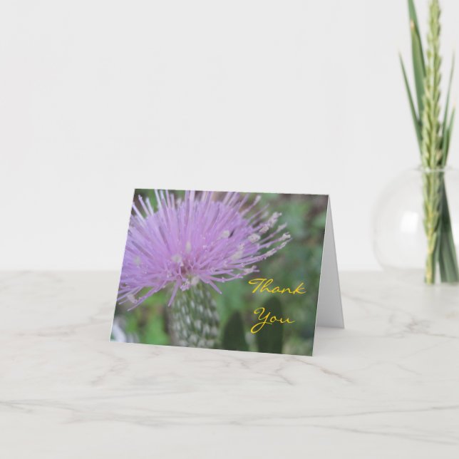 Distel-Gruß-Karte Dankeskarte (Vorderseite)