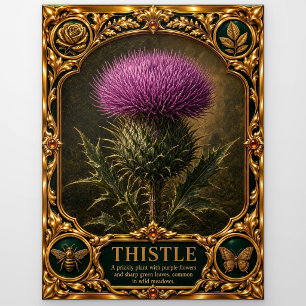 Distel, Juwelen-Erbstück-Kunst Postkarte