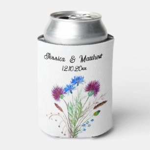 Distel Lila floral Schottland Aquarell Hochzeiten Dosenkühler