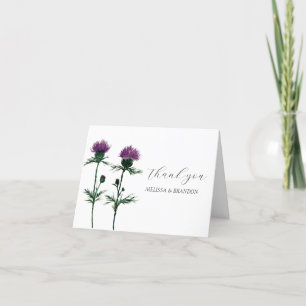 Distel Lila Schottische Blumen Hochzeit Danke