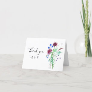 Distel Lila Schottische Blumen Hochzeit Danke