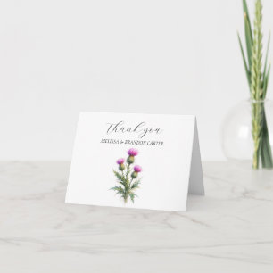 Distel Lila Schottische Blumen Hochzeit Danke 