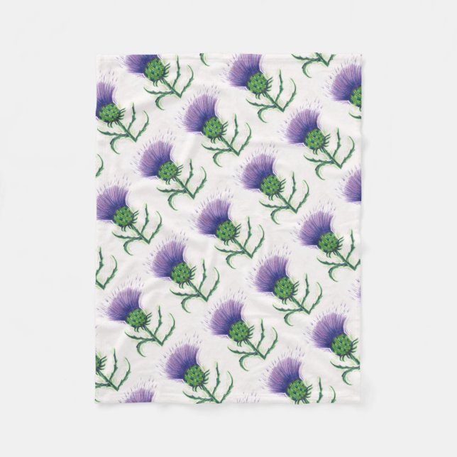 Distel mit einer Drehung von Tartan Fleecedecke (Vorderseite)