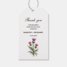 Distel Schottische Florale Aquarell Blumen Hochzei Geschenkanhänger