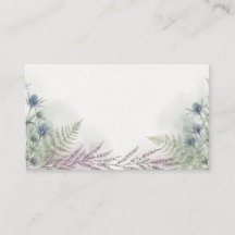 Distel-Wasserfarben-Hochzeitsplatzkarte aus Schott