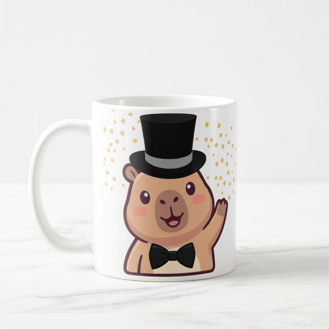 Distinguished Gentleman Capybara Mug with Top Hat Kaffeetasse (Links)
