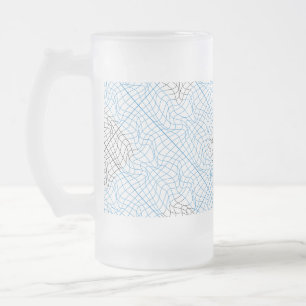 Distortion Wireframe 10 BBK.W White BG Mattglas Bierglas