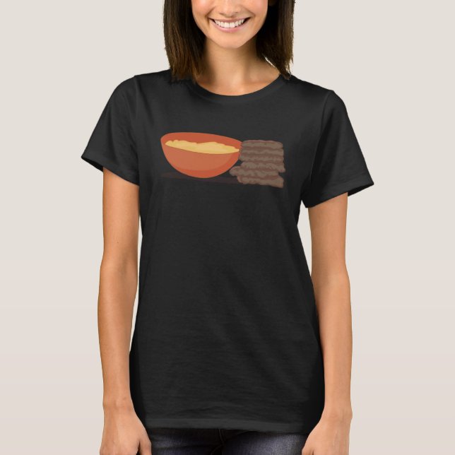 Distracted by Falafel and Hummus Ironic Levant Foo T-Shirt (Vorderseite)