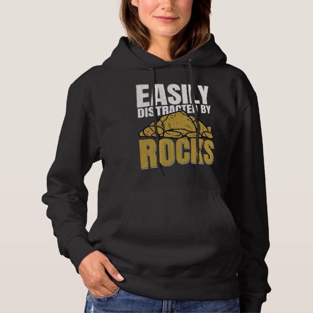 Distracted By Rocks  Geology Geologist Rock Graphi Hoodie (Vorderseite)