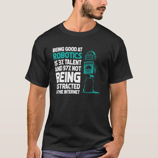 Distracted Robotics Engineer Robot Robot Technicia T-Shirt (Vorderseite)