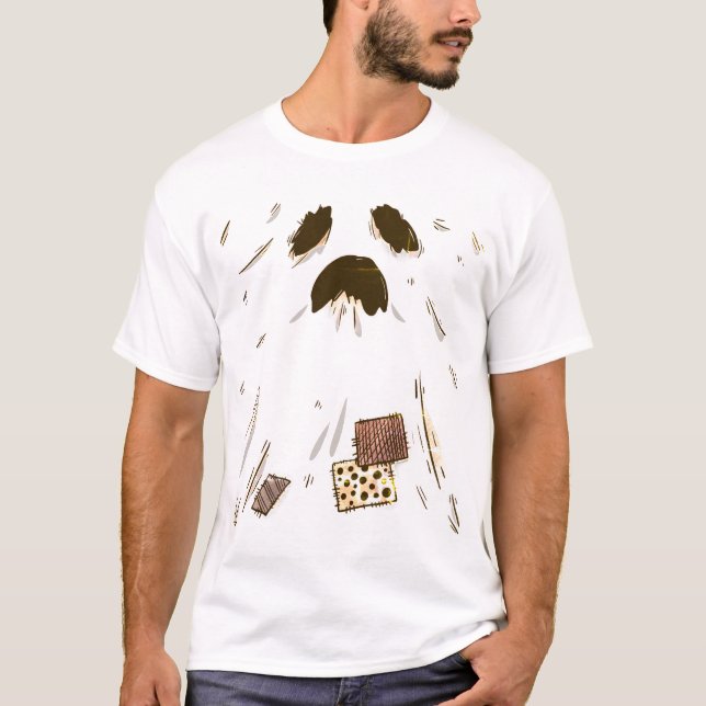 Distresiertes Patchwork-Ghost T-Shirt (Vorderseite)