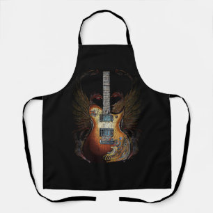 Distressed Akustikgitarre Vintage Player Rock Rol Schürze