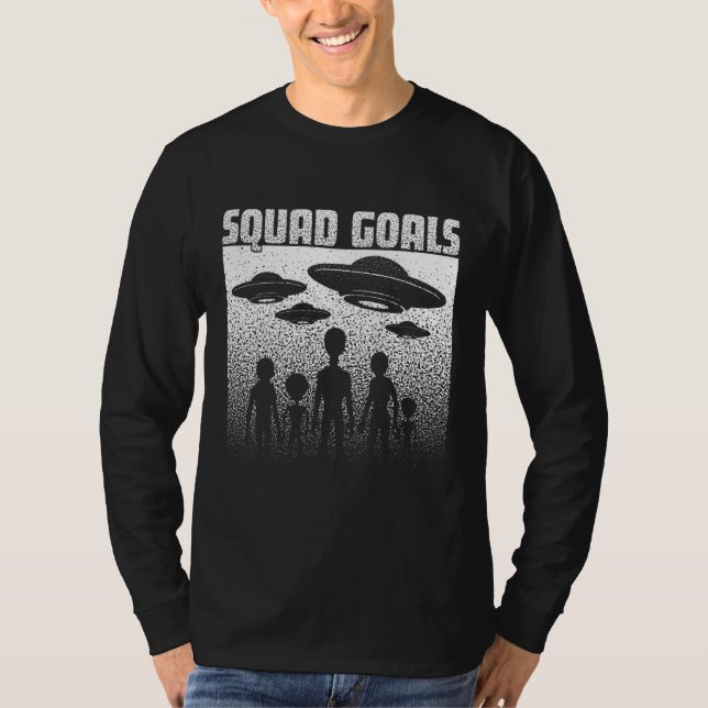 Distressed Alien Squad UFO Abduction Invasion T-Shirt (Vorderseite)