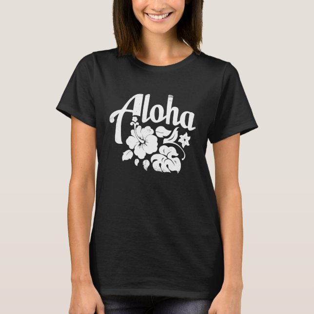 Distressed Aloha Hawaii from the island T-Shirt (Vorderseite)