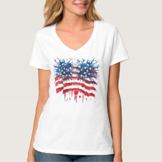 Distressed American Flag Christliche Schrift Bibel T-Shirt