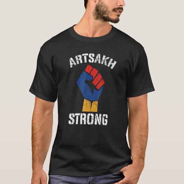 Distressed Artsakh Strong Artsakh is Armenia  Arme T-Shirt (Vorderseite)