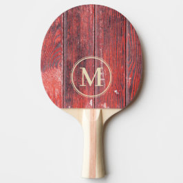 Distressed Barn Boards Monogram Tischtennis Schläger