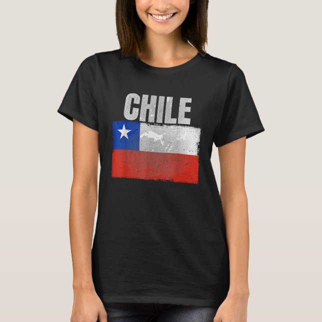 Distressed Chile Flag Graphic for Men Women Hispan T-Shirt (Vorderseite)