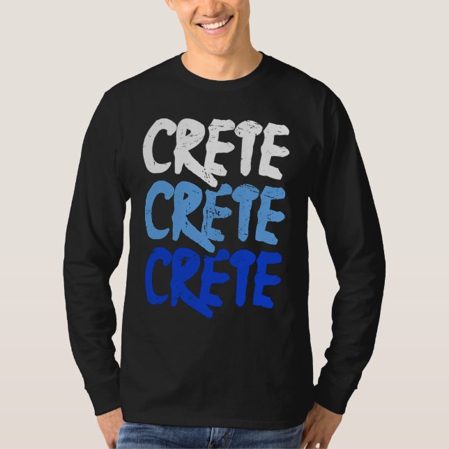 Distressed Crete Greece  Greek Island Crete T-Shirt (Vorderseite)