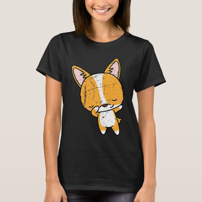 Distressed Dabbing Welsh Corgi Dog Breeders Men Wo T-Shirt (Vorderseite)