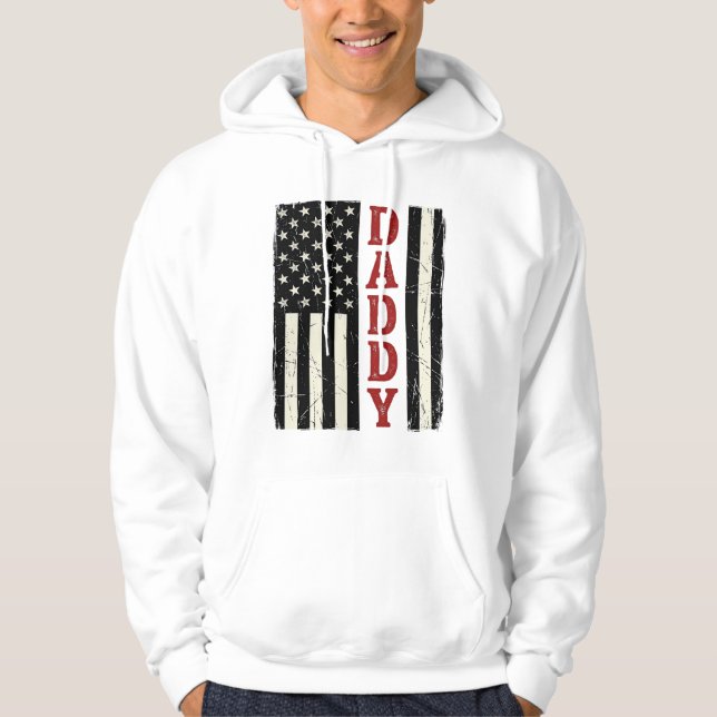 Distressed Daddy American Flag Shirt Design_1 (Vorderseite)